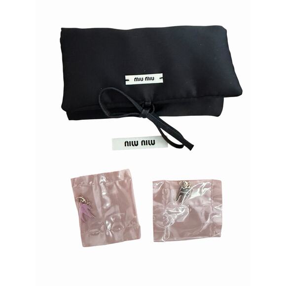 Miu Miu Pink Sunglasses Gift Box Set Case Cloth Booklets Cat & Bird Charms NEW main image 4